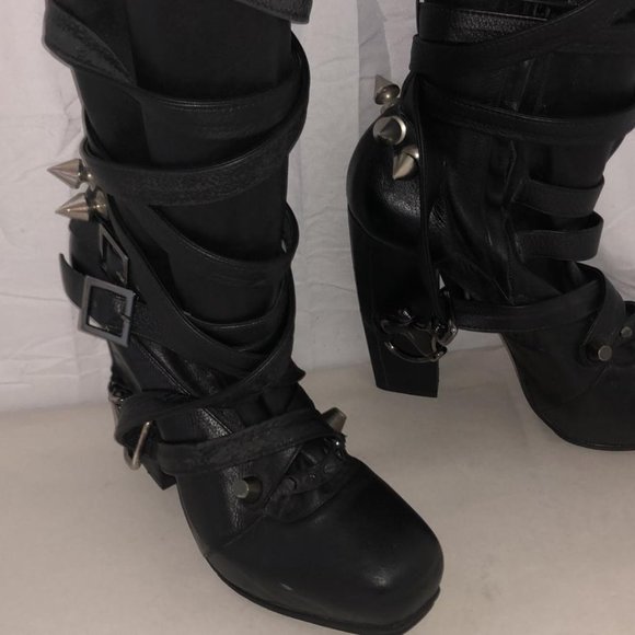 Actual RUNWAY Rare ❤️Nicholas Kirkwood X Rodarte Over Knee Thigh High Heel Boots - Picture 3 of 17